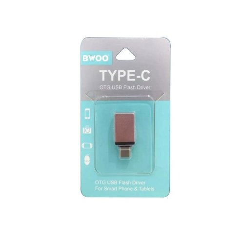 BWOO - USB to Type-C Adapter, Pink