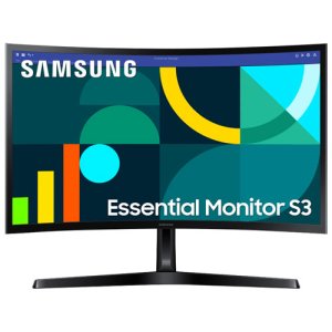 Samsung Essential S3 24" FHD 100Hz 4ms GTG Curved VA LED Monitor (LS24D368GANXZA) - Black