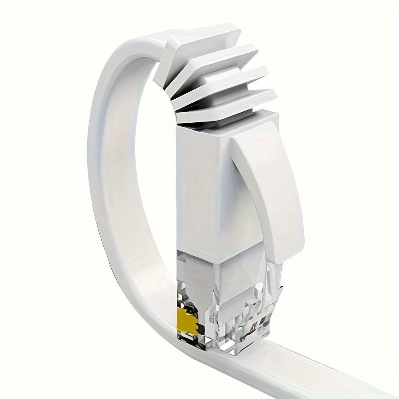 Shielded Flat Internet Cable With Clips 10Gbps Cat7 Network Cable - Image 2