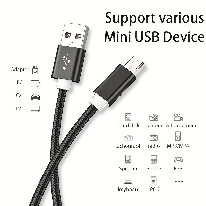 Mini USB Cable Mini USB to USB Fast Data Charger Cable - Image 2