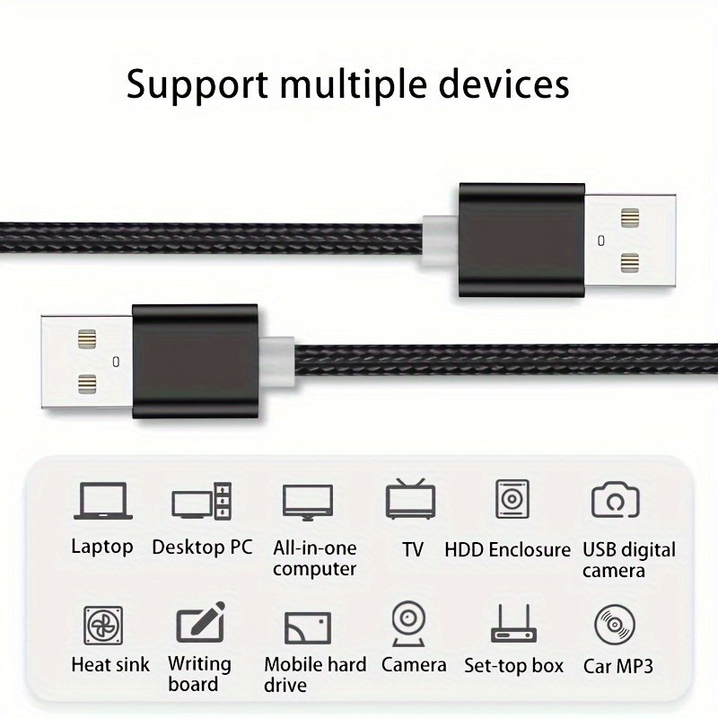 2.0 USB To USB Extension Cable Type A Male To Male - Image 2